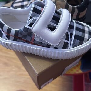Plaid Kids Shoes with Velcro Straps
